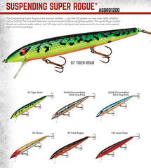 Smithwick Suspending Super Rogue orange belly image; excels in twitch-twitch-pause retrieves for active fish.