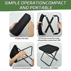 Smohtmeny collapsible stool open dimensions reveal comfortable 12x10-inch seat for outdoors