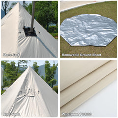 Smootor yurt tent 210D Oxford cloth demonstrates durable weather protection.