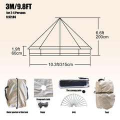 Smootor yurt tent front view highlighting round design ideal for group gatherings.