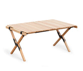 S'more folding picnic table front view for outdoor meals and easy transport.