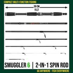 Smuggler 6 shown with compact 39cm carry size