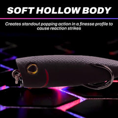 Zoo Pop lifelike hollow body buoyancy helps natural float in the strike zone.