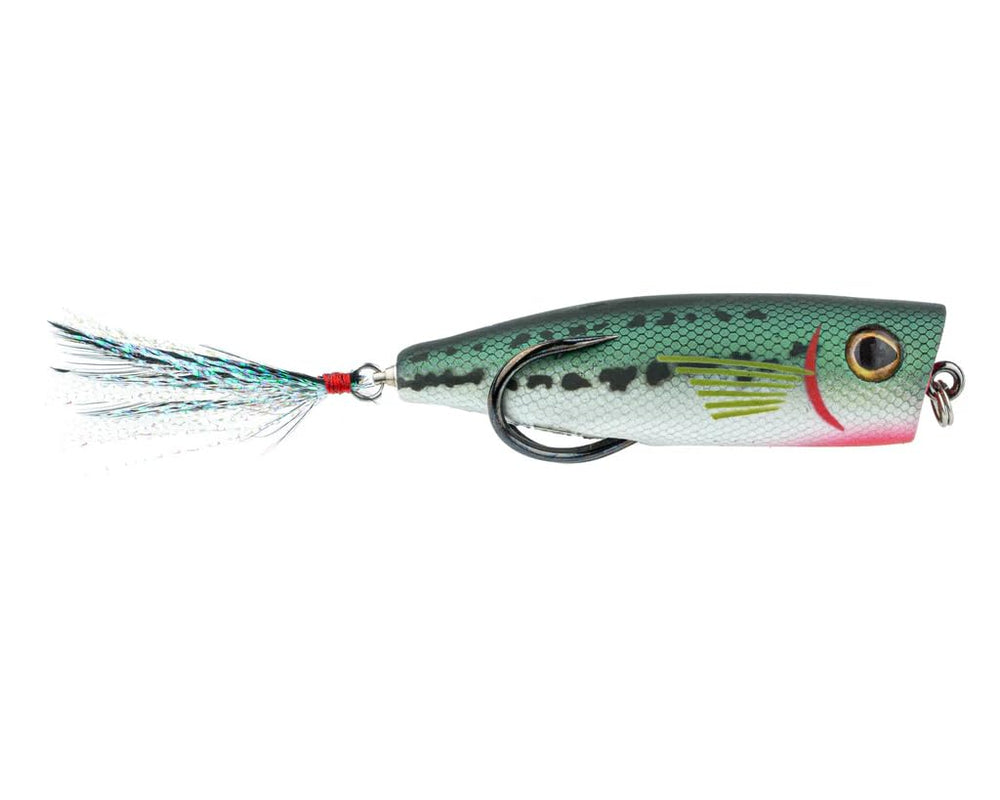 Snag Proof Zoo Pop topwater lure side view delivering loud pops and splash