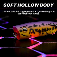 Snag Proof Zoo Pop topwater lure gliding through weeded areas with minimal snags.