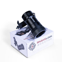 SnakeLook GEN 2 universal smartphone mount attached to a scope for steady outdoor filming