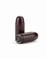 Close-up of hard anodized aluminum snap caps for training