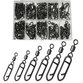 70-piece box of fishing speed clips with barrel swivel, size 4