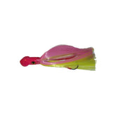 Snapper Slapper 7oz pink/chartreuse jig head with realistic eye design for blue-water trolling