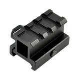 Sniper medium profile riser mount with 3 slots elevates optics securely