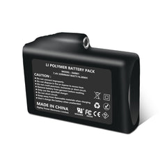 SNOW DEER 7.4V 2200mAh battery close-up showing compact power for outdoor warmth