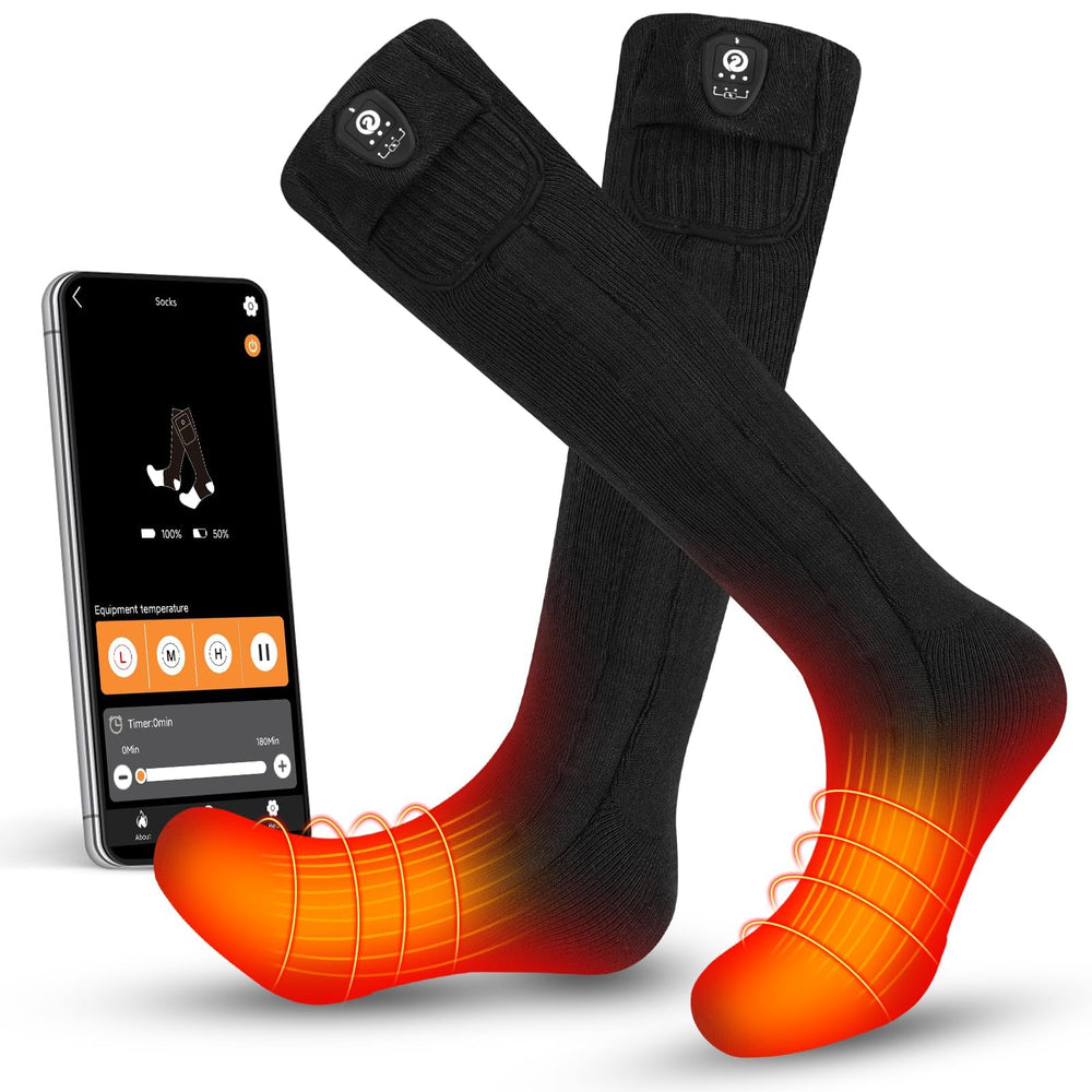 SNOW DEER heated socks app control enable on-the-go warmth during outdoor adventures.