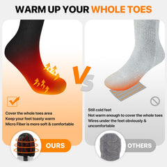 Snow Deer heated socks three-heat-levels allow customizable comfort.