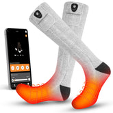SNOW DEER heated socks toe heating closeup showing targeted warmth for toes.