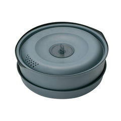 Snow Peak Aluminum Non-Stick Cooker 1000 pan demonstrates even heating on the trail