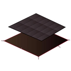 Snow Peak Amenity Dome L Mat/Sheet Set front view, compact travel-ready design.