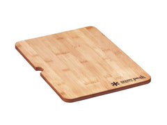 Snow Peak bamboo insert for Iron Grill Table expands prep and serving space