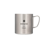 Snow Peak double-wall mug top view highlighting compact design for travel