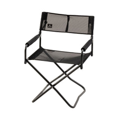 Snow Peak Mesh Folding Chair outdoor-seat provides breathable comfort for camping.