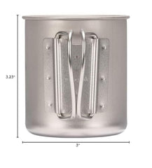 Snow Peak MG-142 mug closeup rim, smooth titanium edge for comfortable sipping
