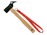 Snow Peak peg hammer with forged steel head for strong, reliable peg driving.