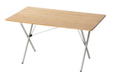Snow Peak Single Action Table assembled view for quick campsite setup