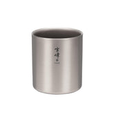 Snow Peak Titanium H300 Mug stackable design for compact camping gear storage