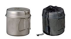 Snow Peak Trek 900 nest with stove demonstrates compact camp setup.