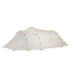 Snow Peak Vault 4-Person Tent exterior in ivory for car camping.