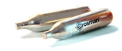 Close-up of snug fit and solid seal on CO2 cartridges