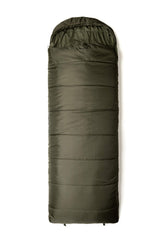 Snugpak Basecamp Ops Nautilus SQ olive sleeping bag with right-hand zip for cool-weather camping.
