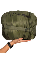 Snugpak Basecamp Ops Sleeper Expedition compression sack ready for trekking.