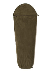 Snugpak fleece liner with adjustable hood draws warmth around the head.