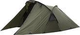Snugpak Scorpion 3 IX tent olive with front porch for gear storage.