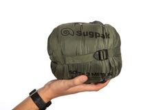Snugpak Softie 3 Merlin Sleeping Bag Olive zipper detail highlights easy temperature control