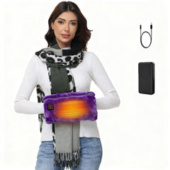 SNZ graphene handwarmer front view showing rapid heat in seconds