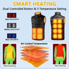 SNZ heated vest side view with layered cold-weather comfort