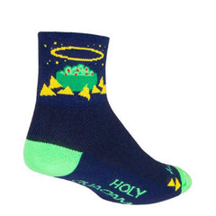 SockGuy Classic 3in HolyGuac cycling sock with moisture-wicking yarn and breathable mesh for hot rides.