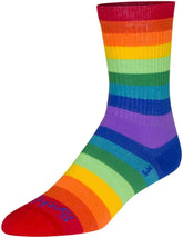 SockGuy Crew Fabulous Socks with rainbow 6-inch cuff for all-day comfort.