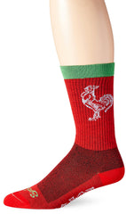SockGuy Sriracha wool sock, 7-inch height, moisture-wicking comfort for cycling and everyday use