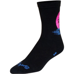 Solid black SockGuy Sunset Crew Sock for versatile outfits