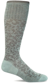 Sockwell Damask moderate compression Air knit sock for daylong travel comfort.