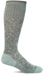 Sockwell Damask moderate compression Air knit sock for daylong travel comfort.