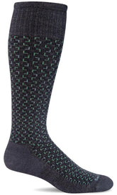 Sockwell Entwined Denim compression sock mid-calf view for all-day comfort