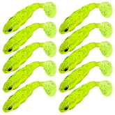 Soft plastic lure 3in pulpy tail close-up for bass fishing