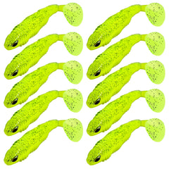 Soft plastic lure 3in pulpy tail close-up for bass fishing