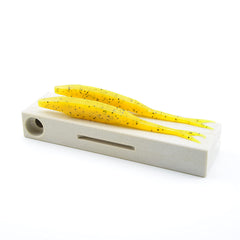 Close-up of two-cavity lure mold for fishing lures