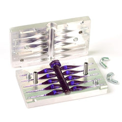Close-up of air vents on aluminum mold