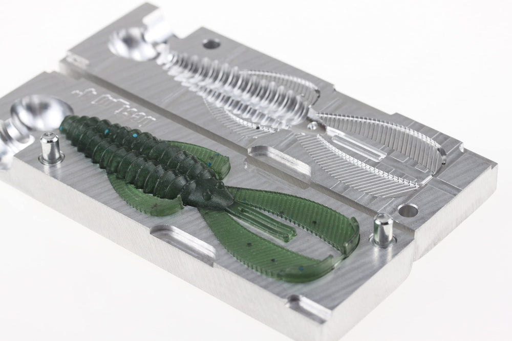 Soft plastic mold C134 aluminium - front view