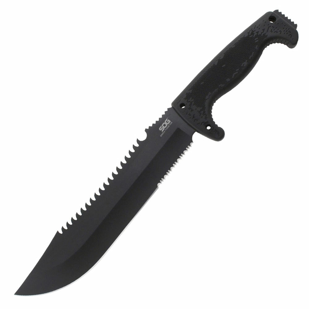 SOG Jungle Primitive full-tang blade for rugged field cutting tasks.